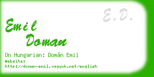 emil doman business card